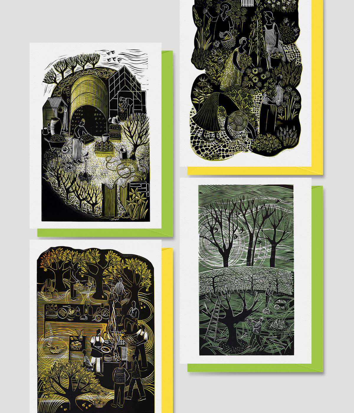 Sowing, Picking, Gathering & Pruning in the Kitchen Garden – Greetings Cards