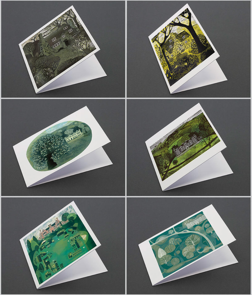 Leicestershire, a pack of linocut greeting cards by Sarah Kirby