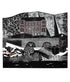 Highcross, E W Bryan and The Great Railway, linocut print by Sarah Kirby