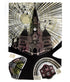 Holy Trinity, Leicester, a linocut print by Sarah Kirby