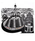 Market Place, a linocut print by Sarah Kirby